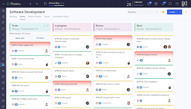 Agile software development with scrum