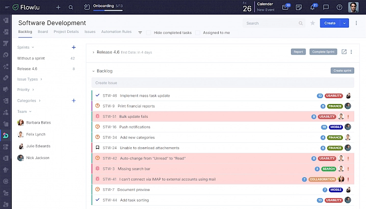 Agile software development with scrum