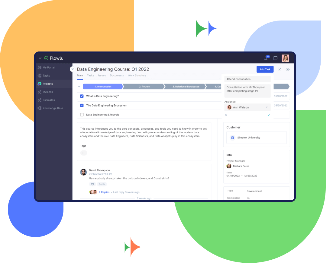 Flowlu - Agile development for research projects